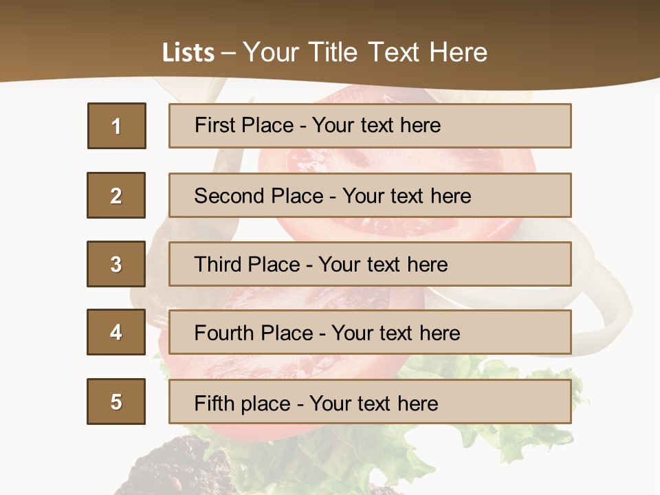 Onion Mustard Meal PowerPoint Template