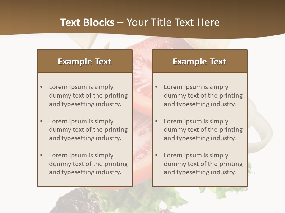 Onion Mustard Meal PowerPoint Template