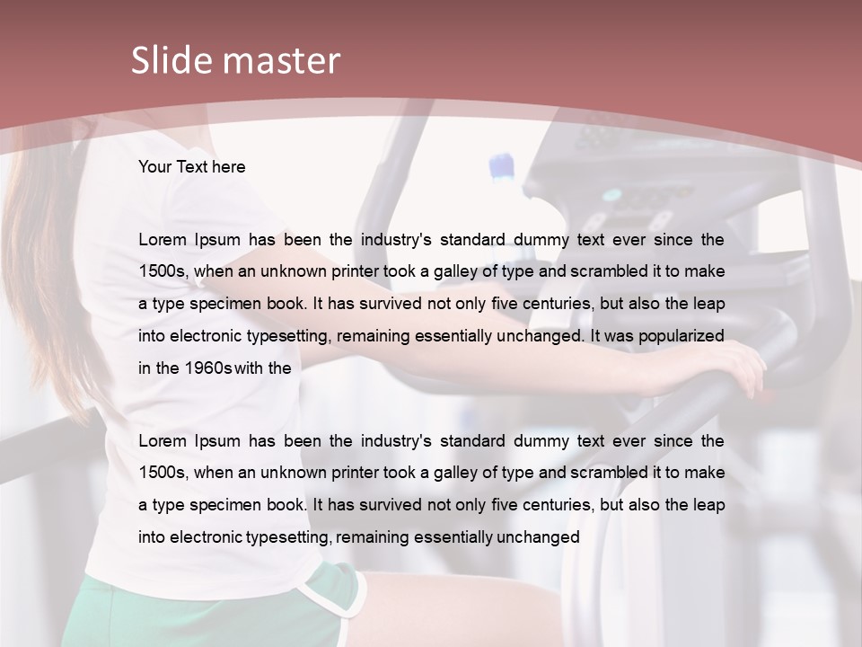 Moving Wellbeing Caucasian PowerPoint Template