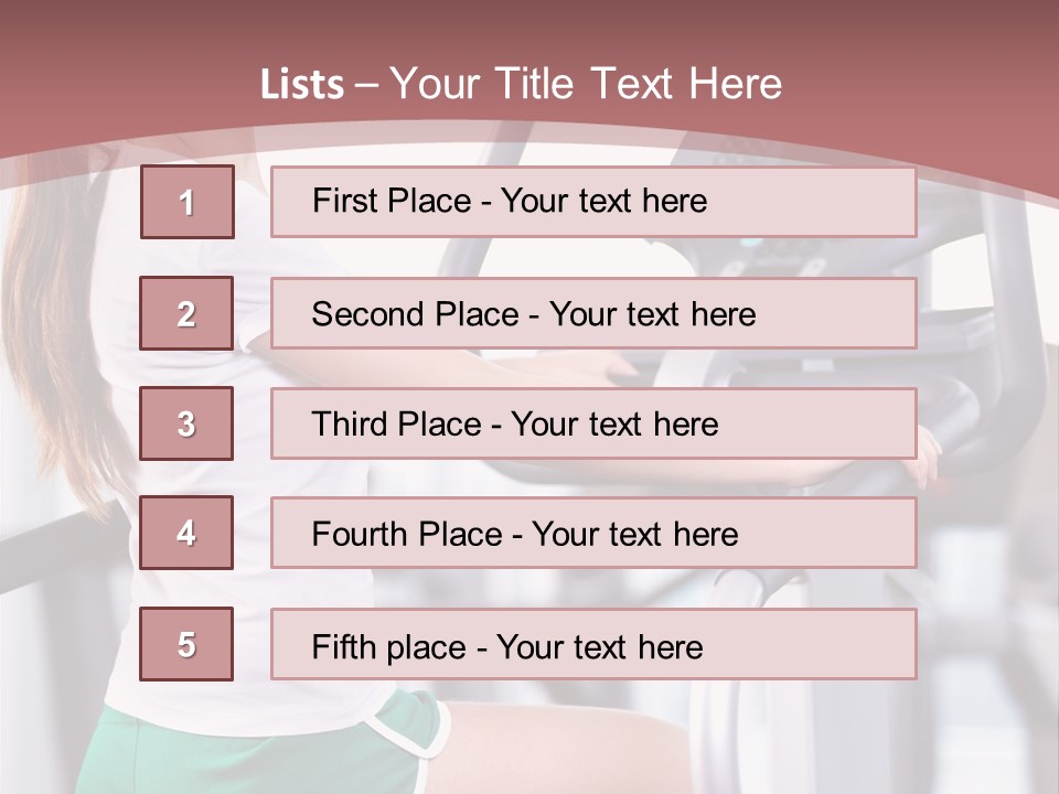 Moving Wellbeing Caucasian PowerPoint Template