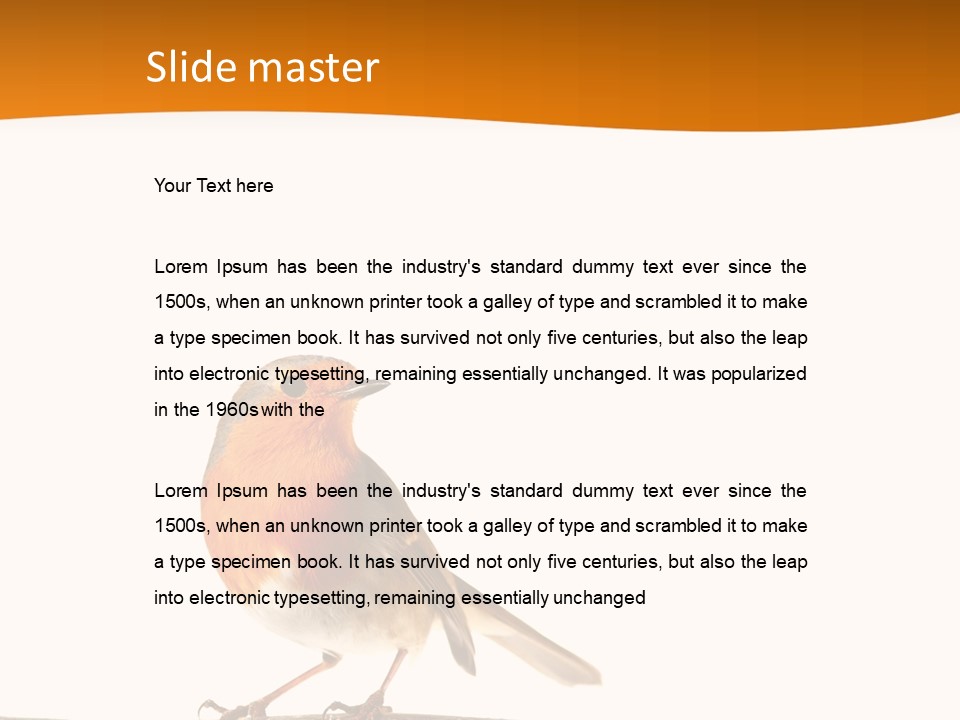 Close Perched Sing PowerPoint Template