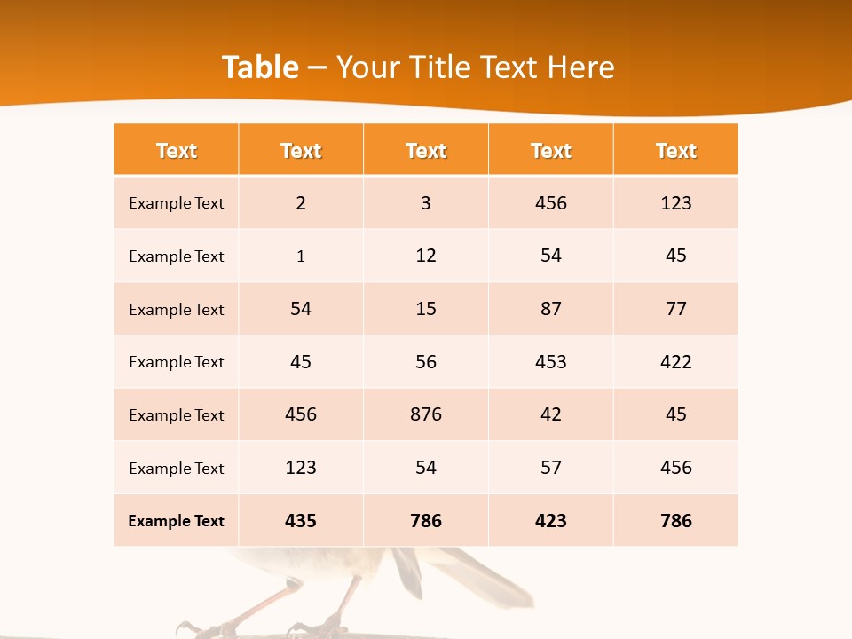 Close Perched Sing PowerPoint Template