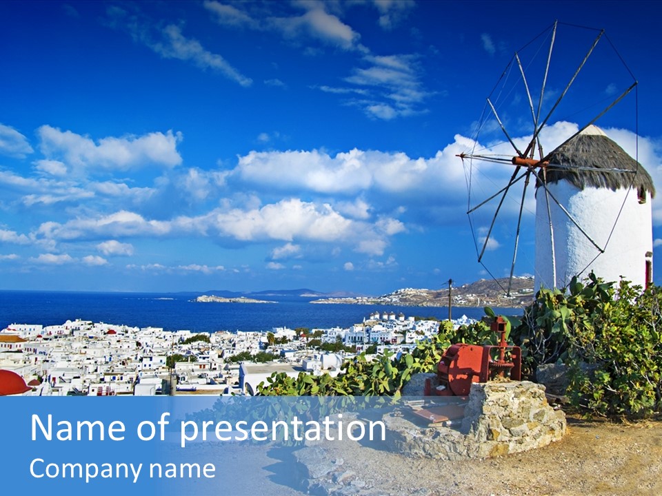 Island Of Mykonos PowerPoint Template