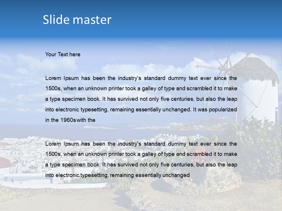 Island Of Mykonos PowerPoint Template