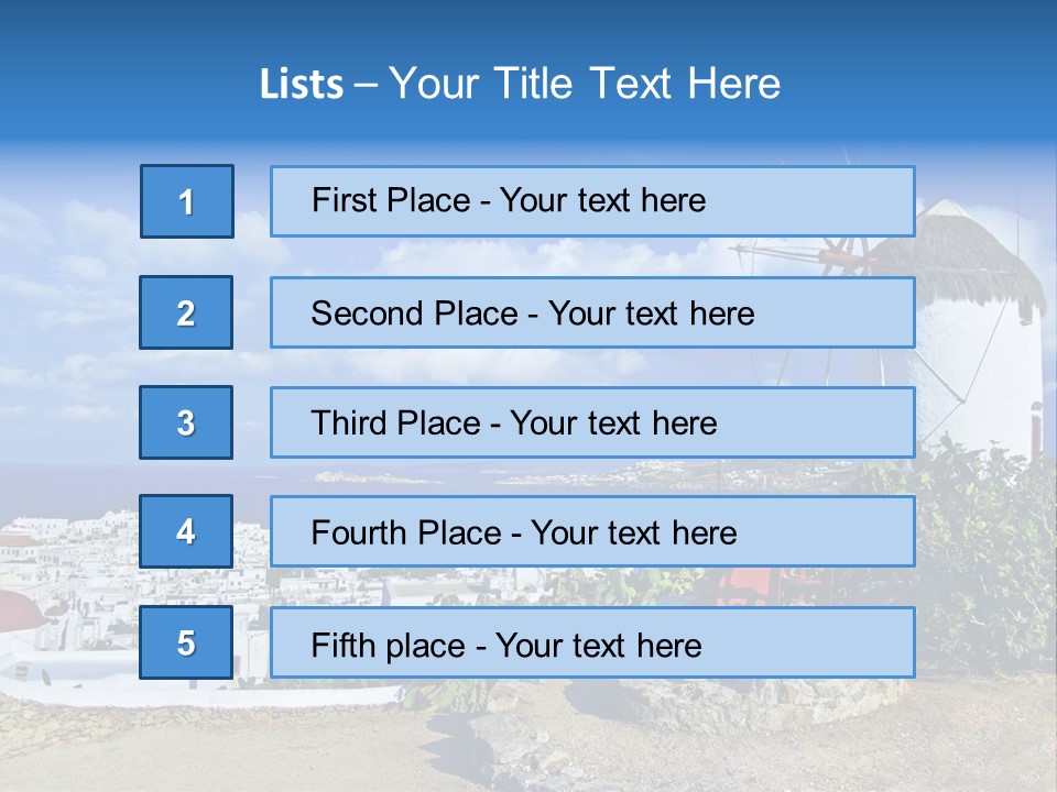 Island Of Mykonos PowerPoint Template