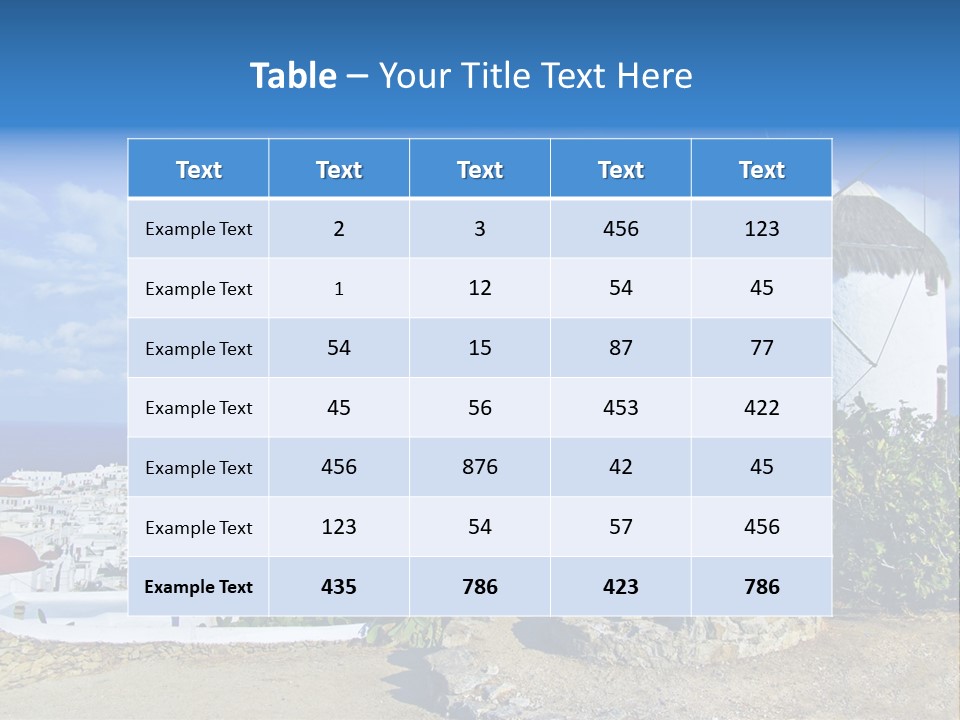 Island Of Mykonos PowerPoint Template