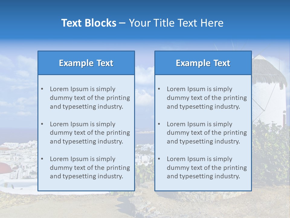 Island Of Mykonos PowerPoint Template