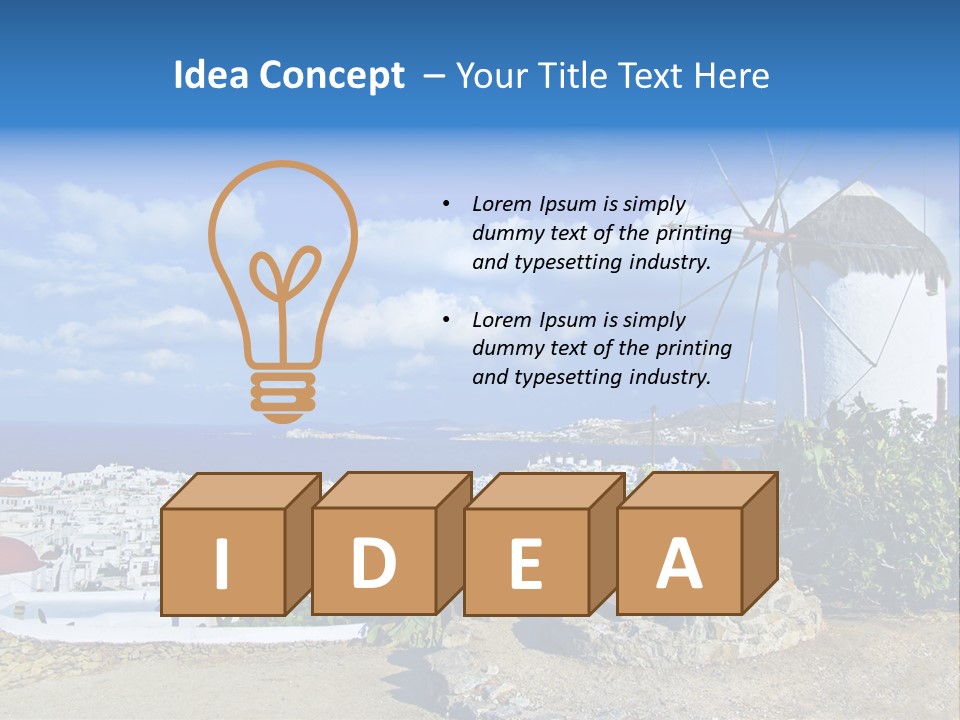 Island Of Mykonos PowerPoint Template