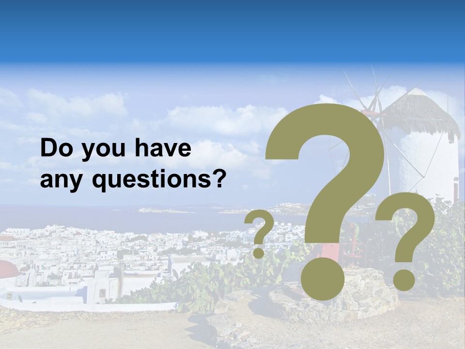 Island Of Mykonos PowerPoint Template