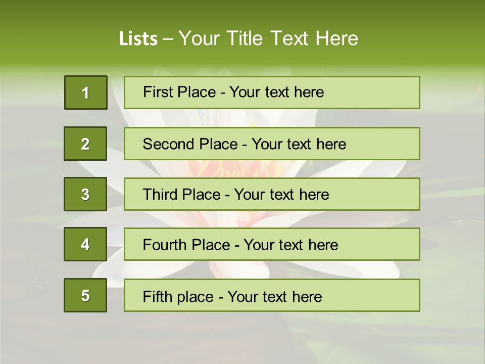 White Water Lily PowerPoint Template