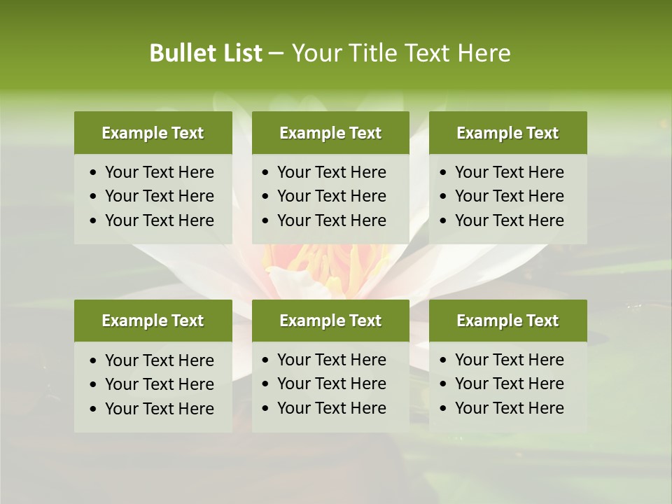 White Water Lily PowerPoint Template