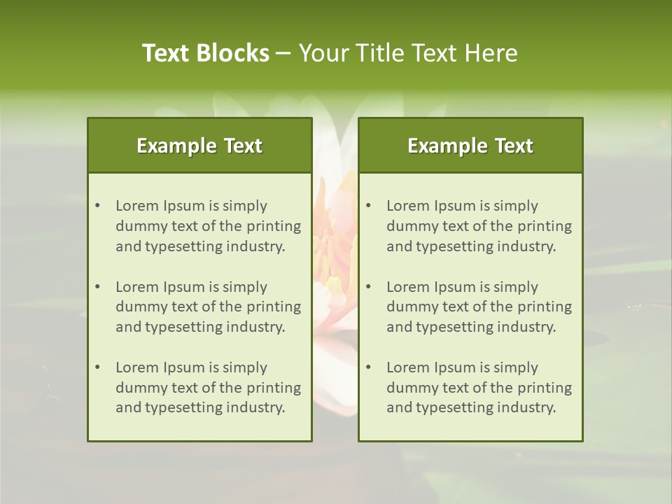 White Water Lily PowerPoint Template