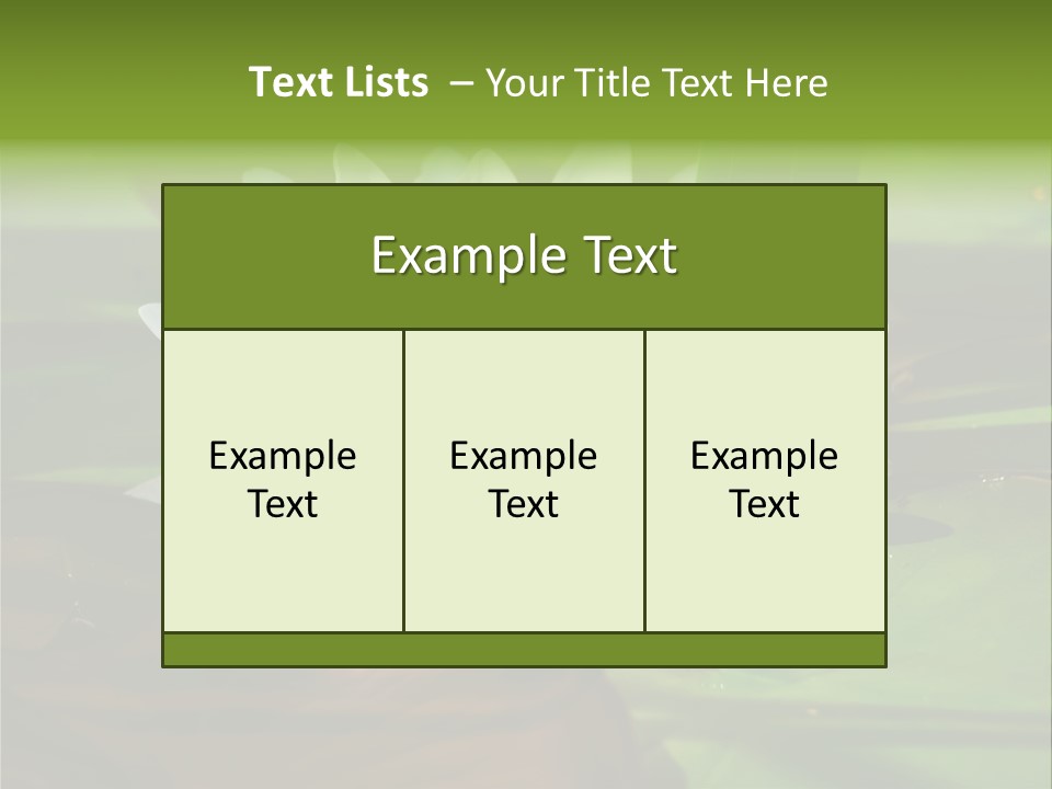 White Water Lily PowerPoint Template