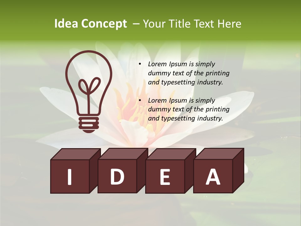 White Water Lily PowerPoint Template