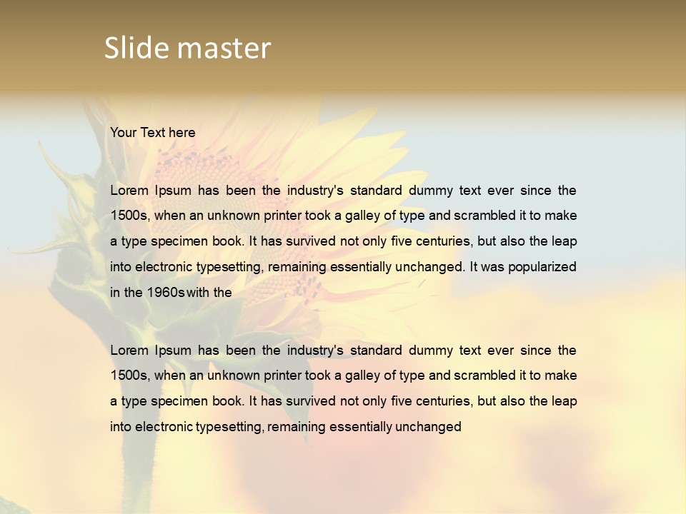 Sunflower PowerPoint Template