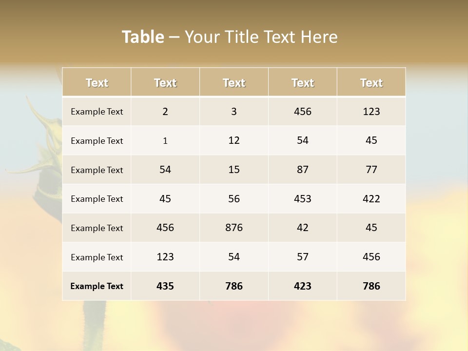 Sunflower PowerPoint Template