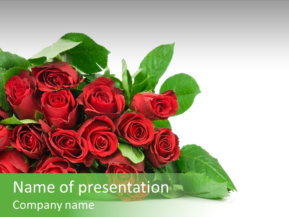 Rose Bouquet PowerPoint Template