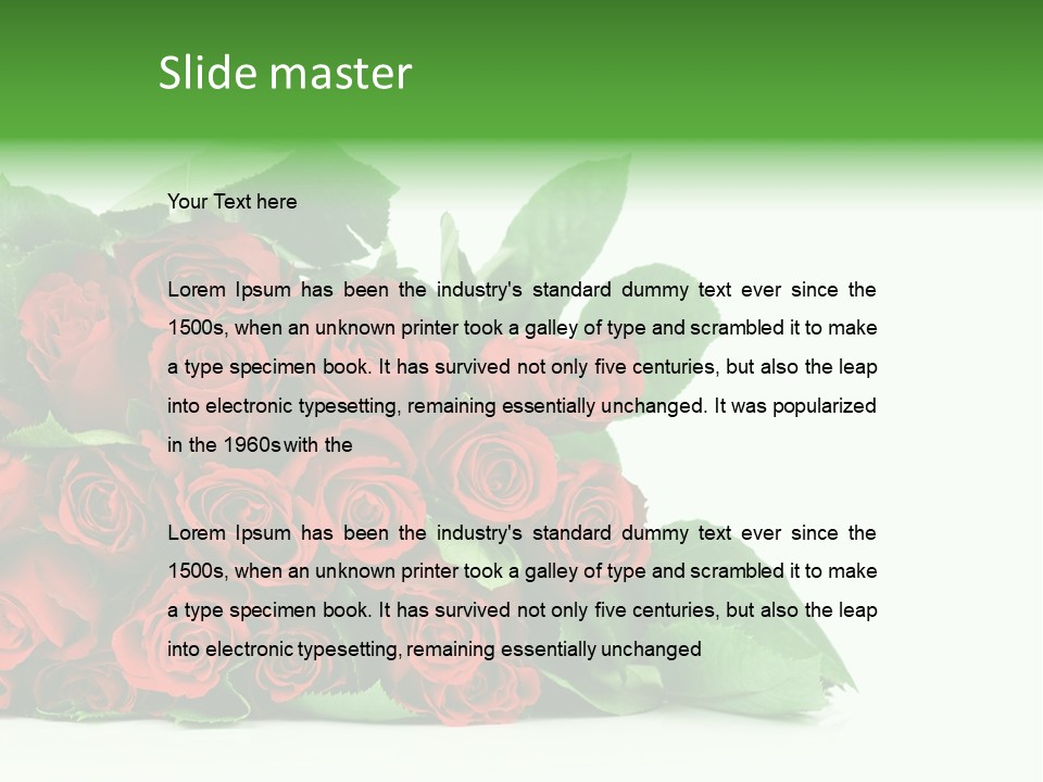 Rose Bouquet PowerPoint Template