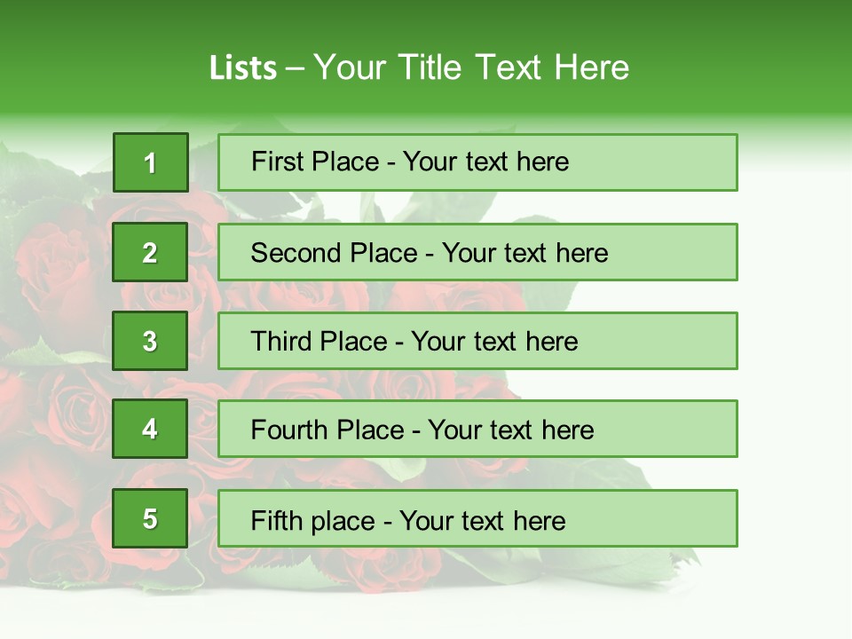 Rose Bouquet PowerPoint Template