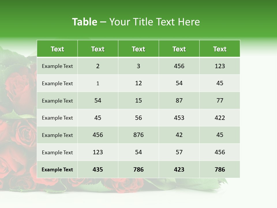 Rose Bouquet PowerPoint Template