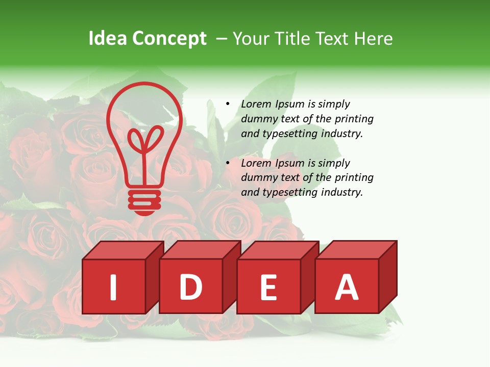 Rose Bouquet PowerPoint Template