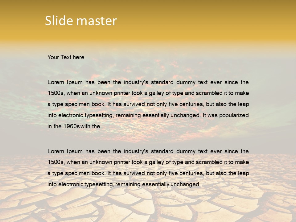 Drought Land PowerPoint Template