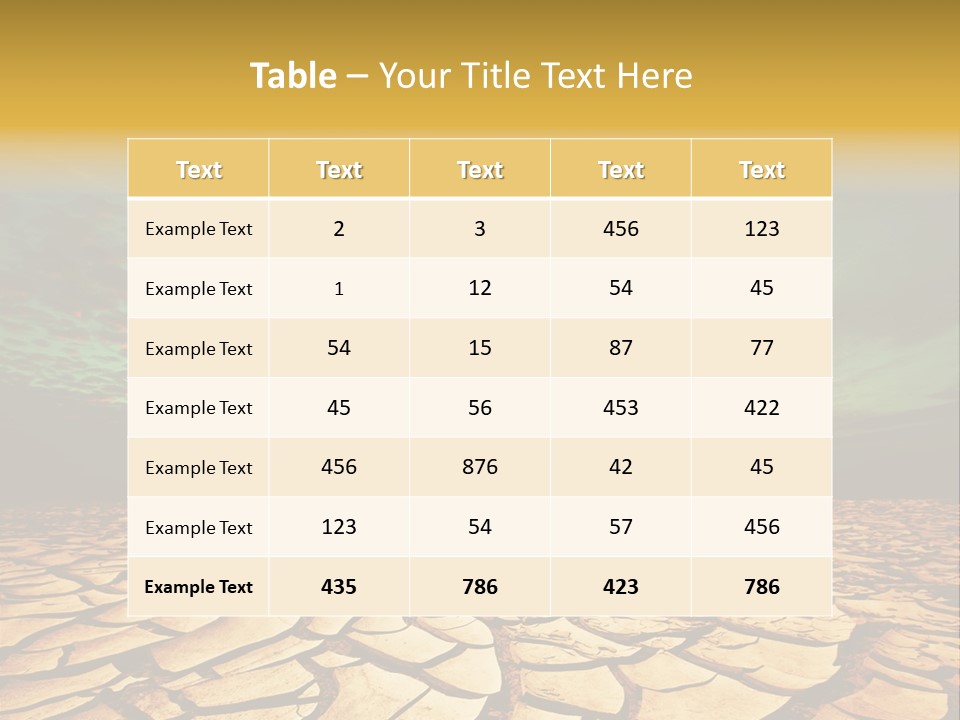 Drought Land PowerPoint Template