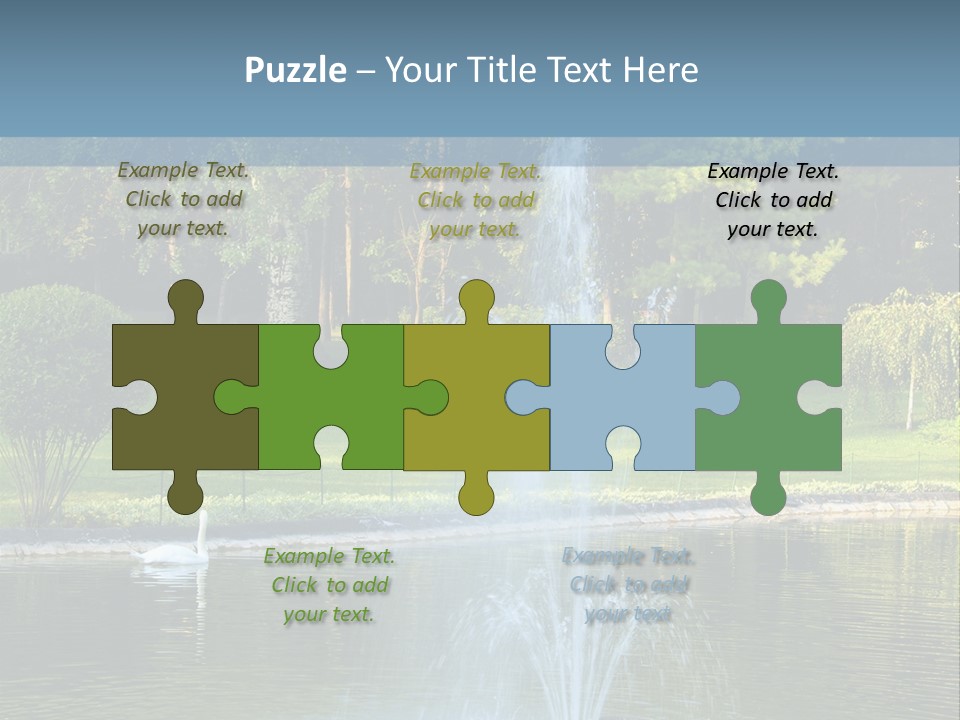 Central Landscaped Garden PowerPoint Template