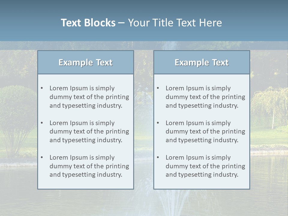 Central Landscaped Garden PowerPoint Template