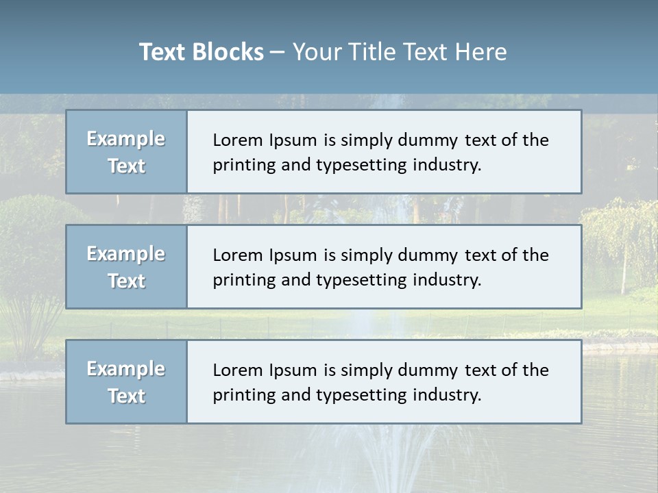 Central Landscaped Garden PowerPoint Template