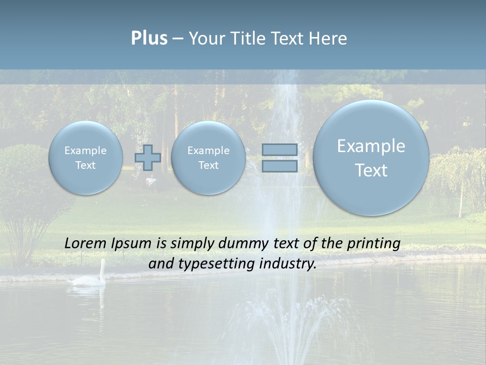 Central Landscaped Garden PowerPoint Template