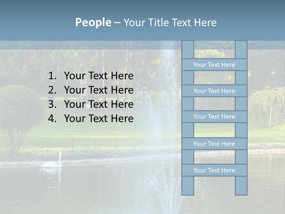 Central Landscaped Garden PowerPoint Template