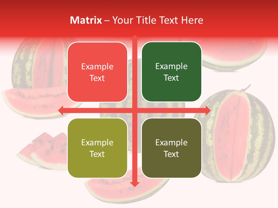 Watermelon White Background PowerPoint Template