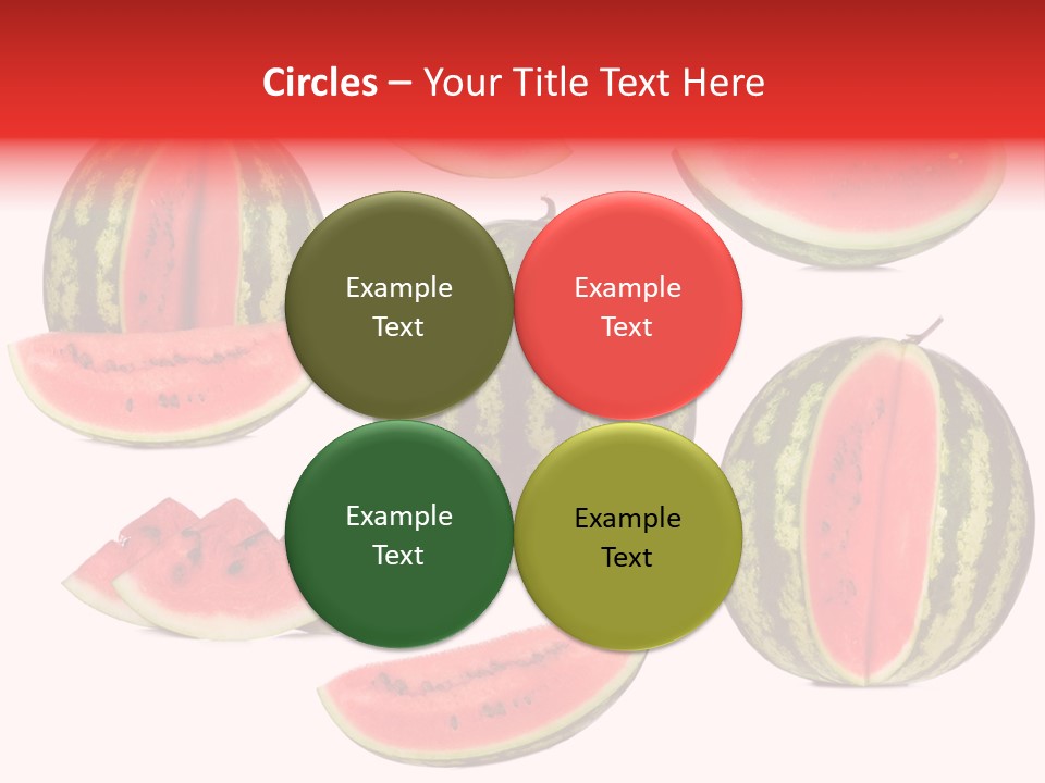 Watermelon White Background PowerPoint Template