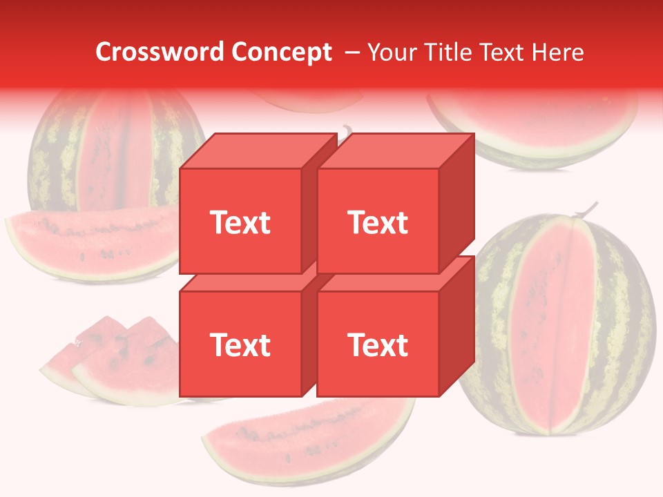 Watermelon White Background PowerPoint Template