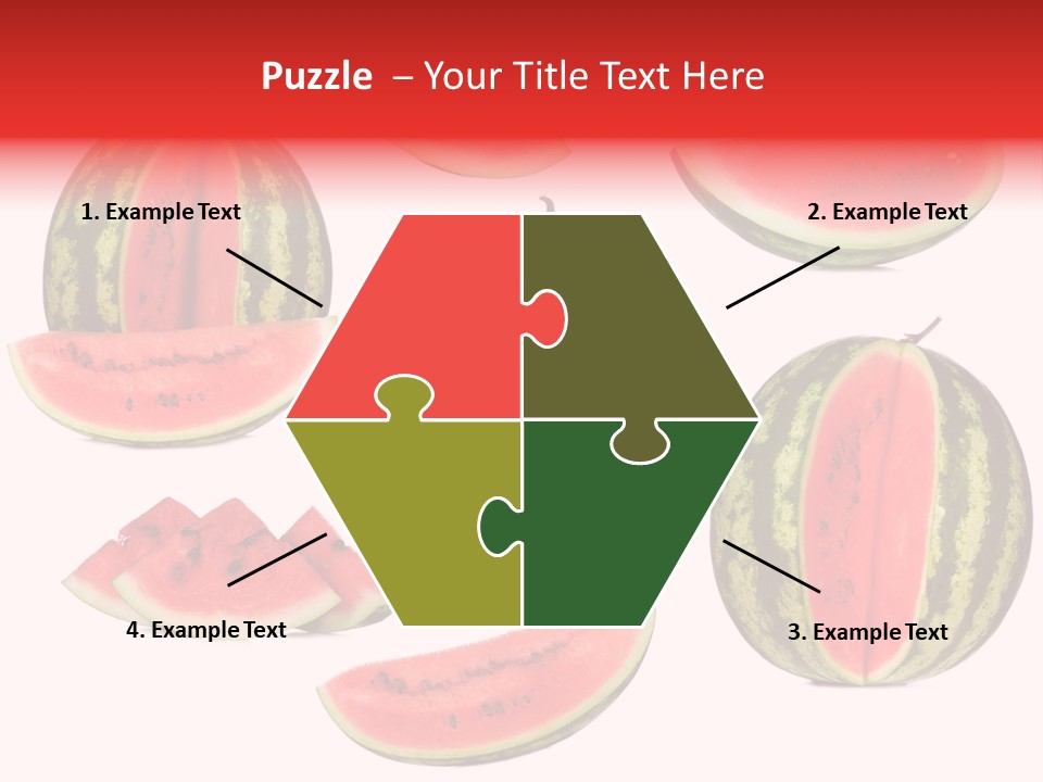 Watermelon White Background PowerPoint Template