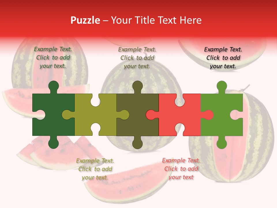 Watermelon White Background PowerPoint Template