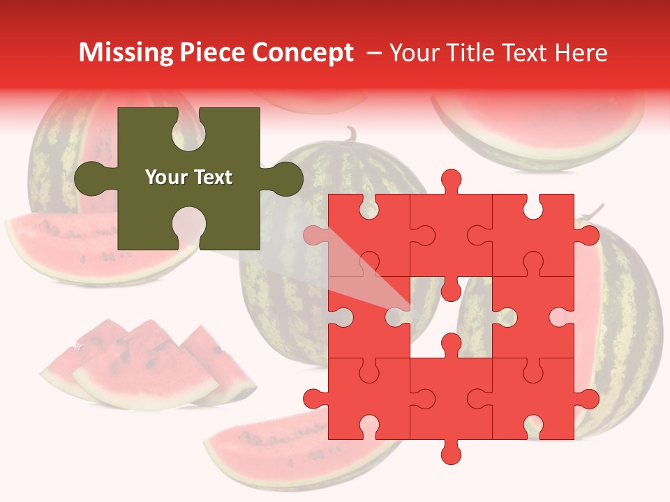 Watermelon White Background PowerPoint Template
