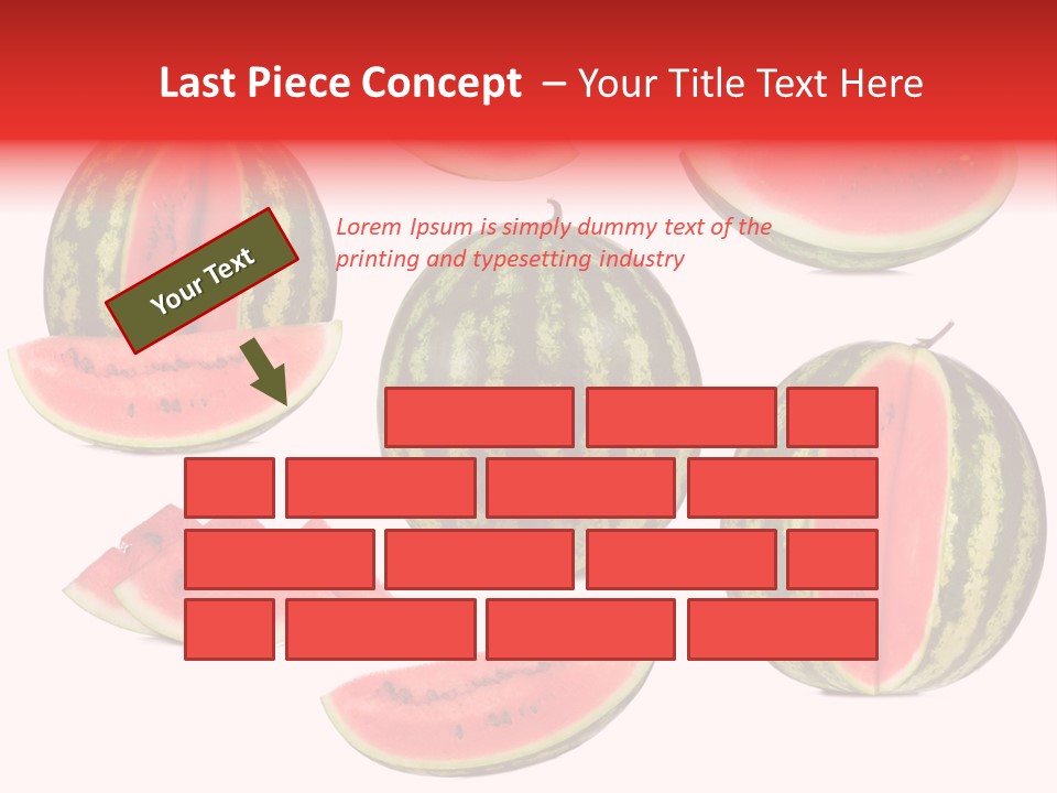 Watermelon White Background PowerPoint Template