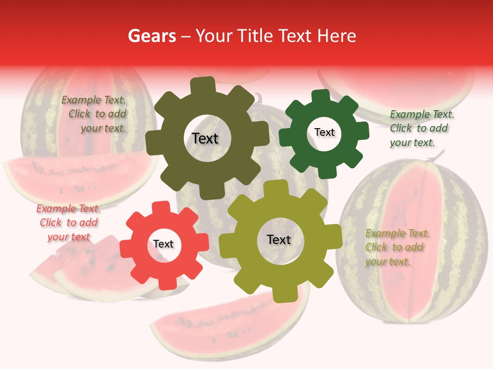 Watermelon White Background PowerPoint Template