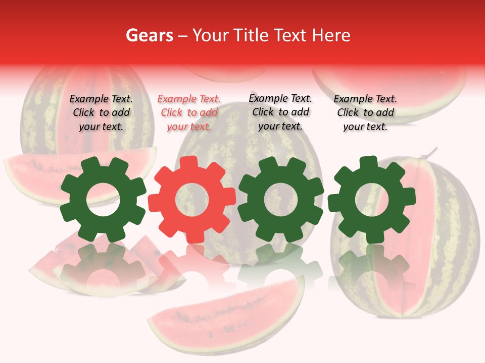 Watermelon White Background PowerPoint Template