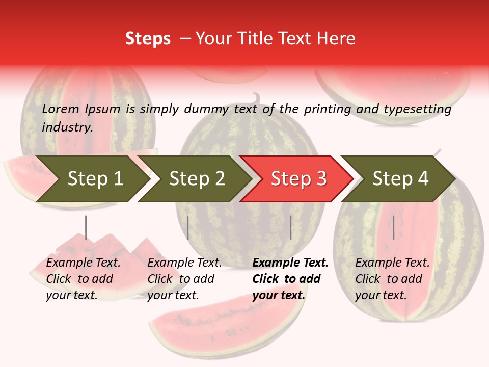 Watermelon White Background PowerPoint Template