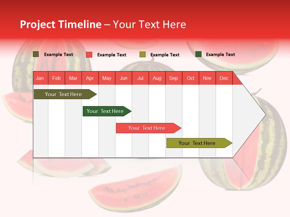 Watermelon White Background PowerPoint Template