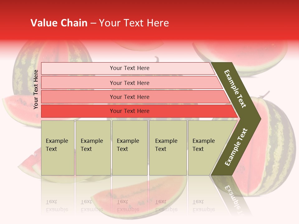 Watermelon White Background PowerPoint Template