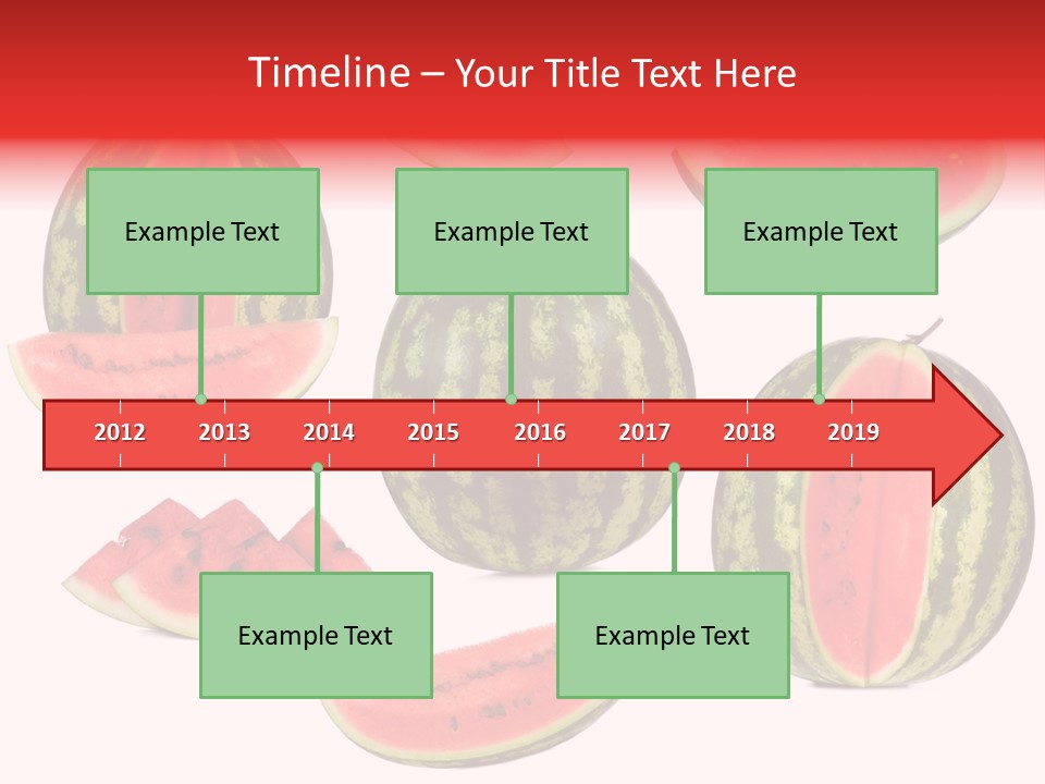 Watermelon White Background PowerPoint Template