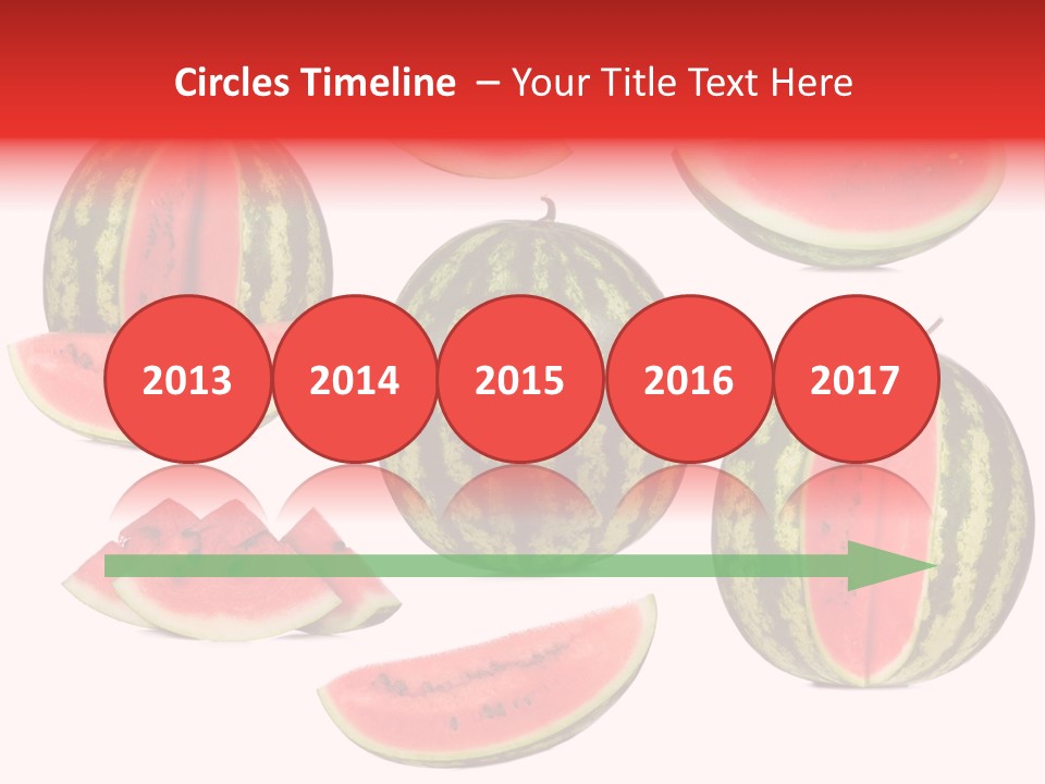 Watermelon White Background PowerPoint Template