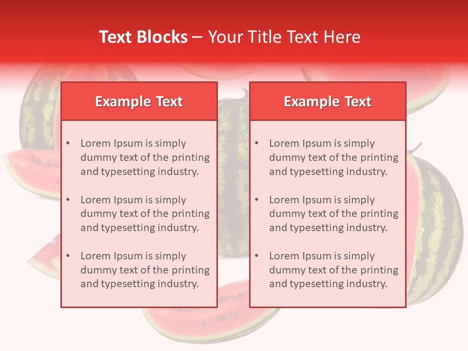 Watermelon White Background PowerPoint Template