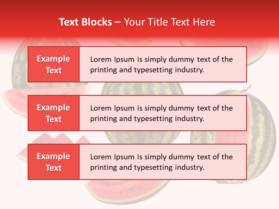 Watermelon White Background PowerPoint Template