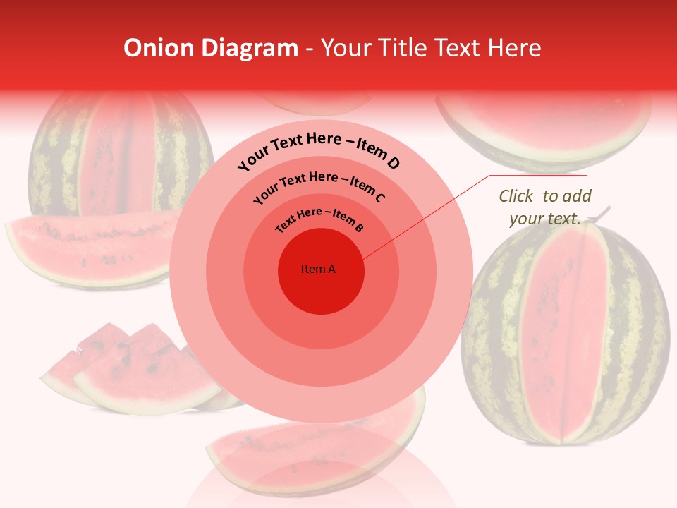 Watermelon White Background PowerPoint Template