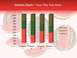 Watermelon White Background PowerPoint Template